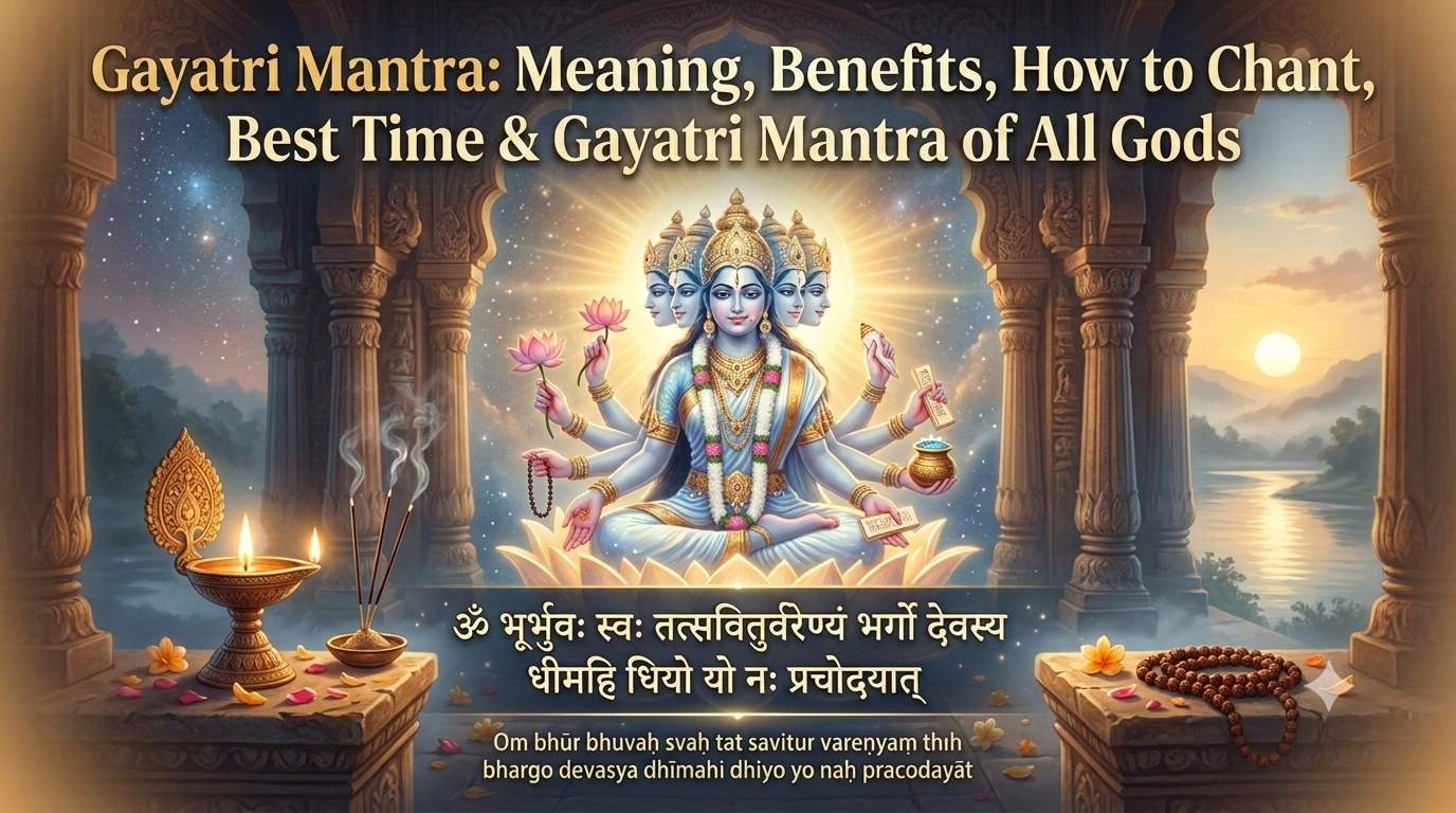 Gayatri Mantra: Meaning, Benefits, How to Chant, Best Time & Gayatri Mantra of All Gods