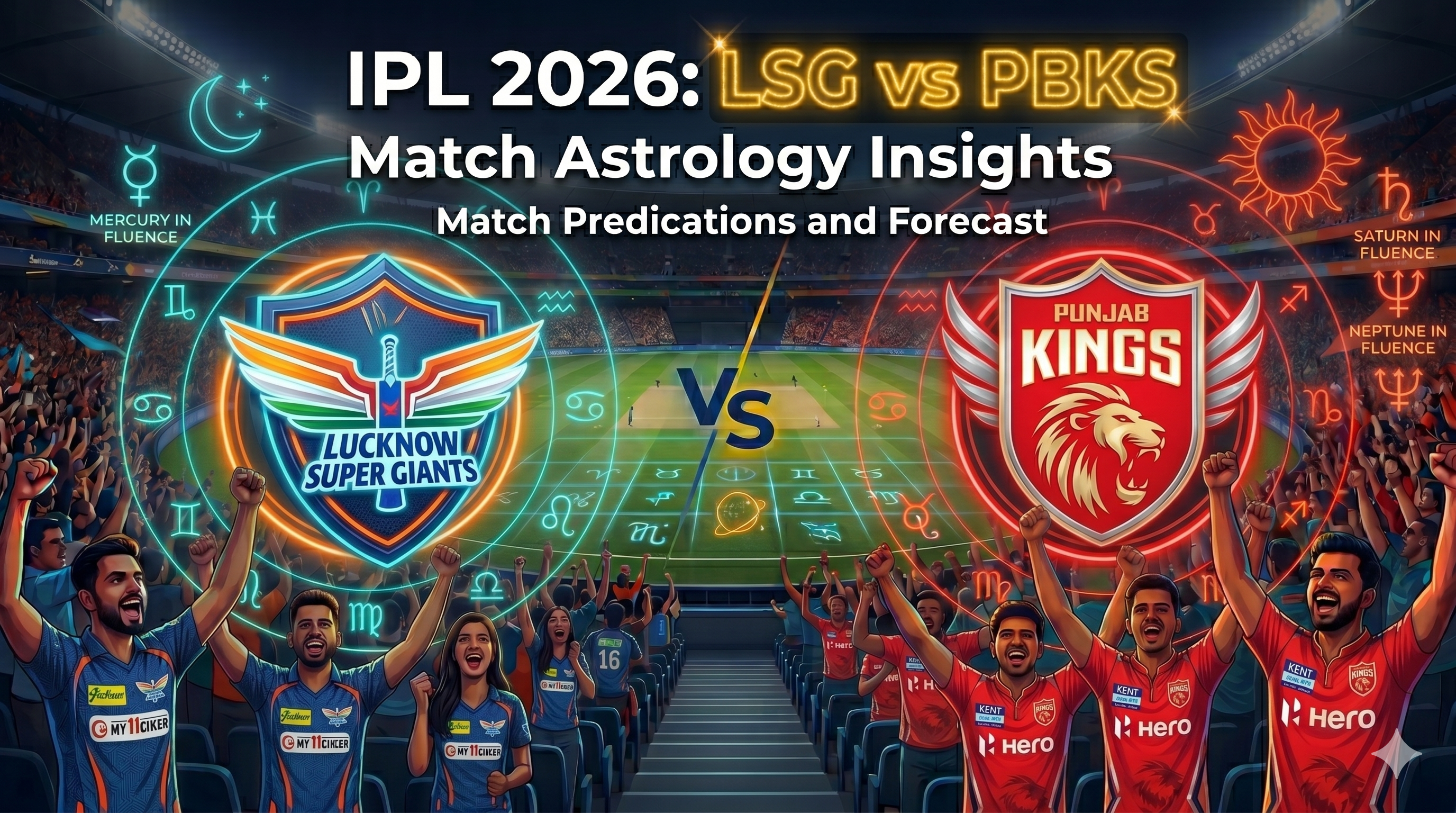 IPL 2026 Match Astrology Prediction LSG vs PBKS