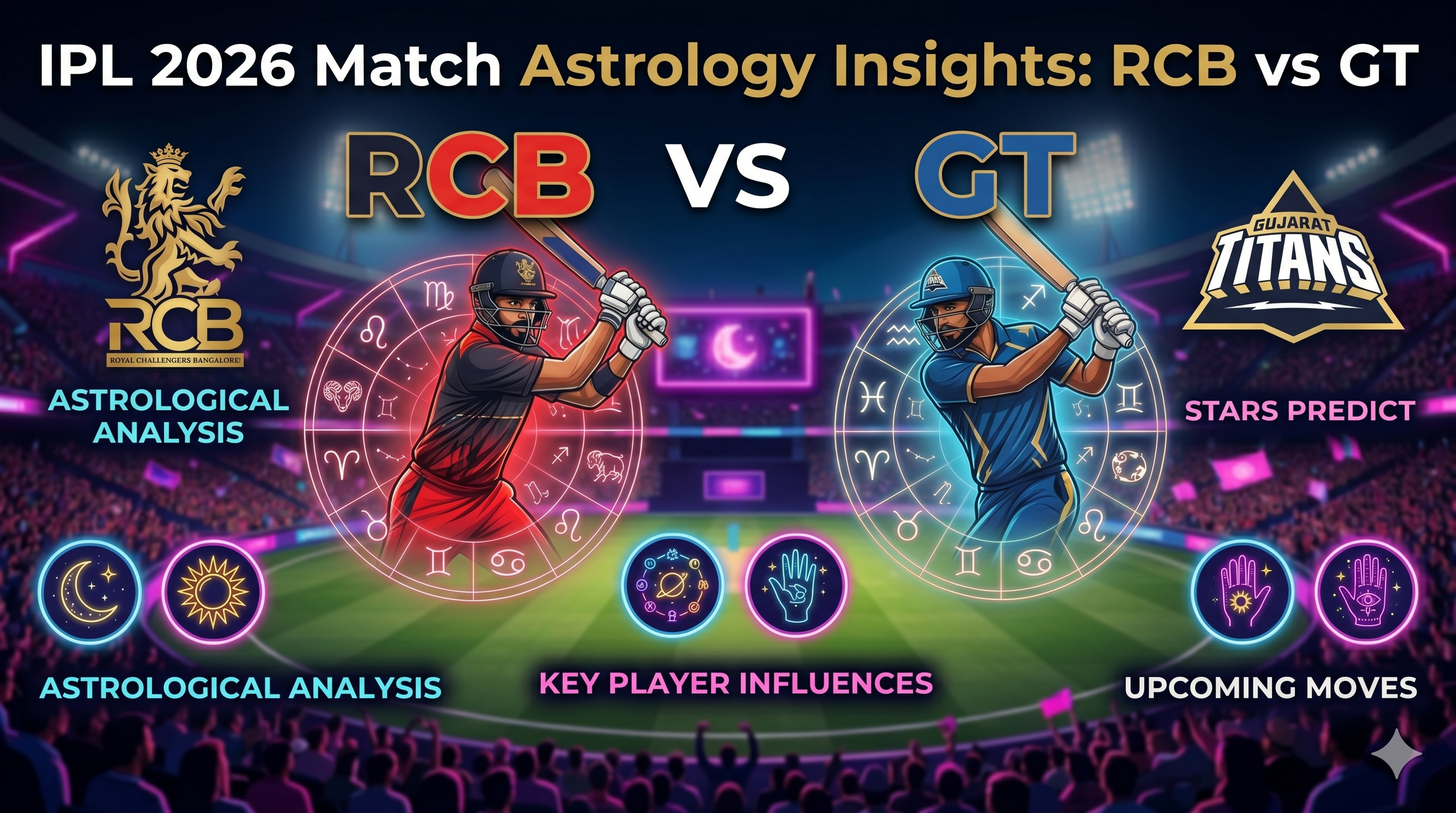 IPL 2026 Match Astrology prediction RCB vs GT
